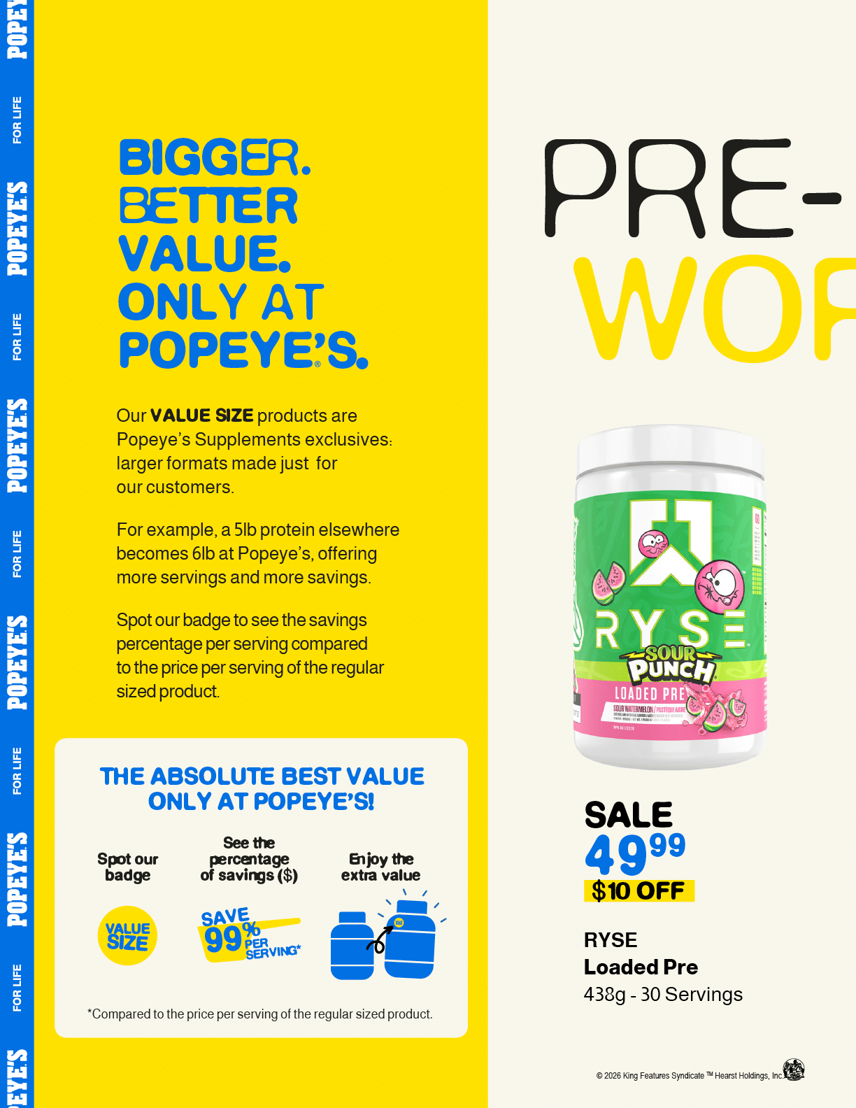 A yellow and blue advertisement for Poppy's products. Contenu g n r  par l’IA