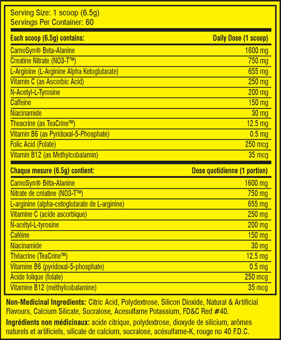 Booster pre workout C4 original FRUIT PUNCH by CELLULOR C4 ENERGY 60 doses  390 Gr