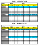 Downloadable Training Log Pages